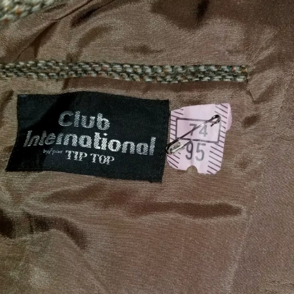 Haymarket Shetland Brown Blue Wool Tweed Vintage Blazer Jacket Elbow Patch 40 R - Picture 8 of 8